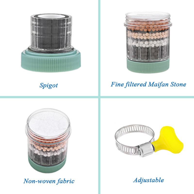 6 camadas de filtro torneira da cozinha foamer universal chuveiro purificador água para casa banho acessórios cozinha bacia torneiras