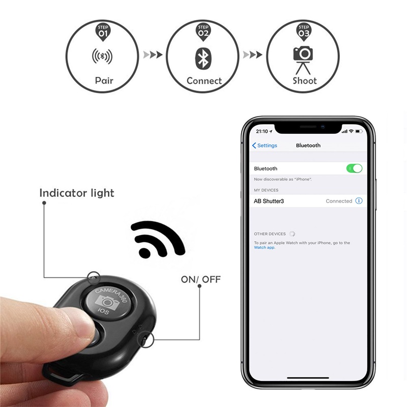 Tripé para câmera leve com bluetooth, suporte para celular, selfie, controle remoto, fotografia, para xiaomi, huawei