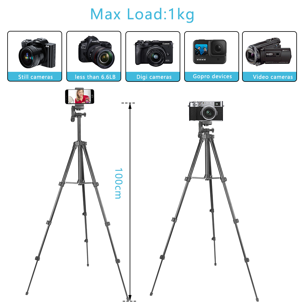 Tripé para câmera leve com bluetooth, suporte para celular, selfie, controle remoto, fotografia, para xiaomi, huawei