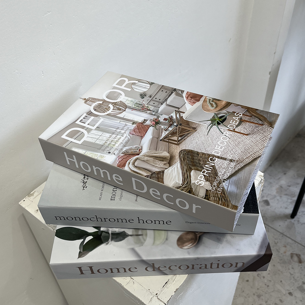 Decoração de livros de luxo caixa de armazenamento de casa sala de estar decoração prop livros designer de livros falsos mesa de café estética ornamentos