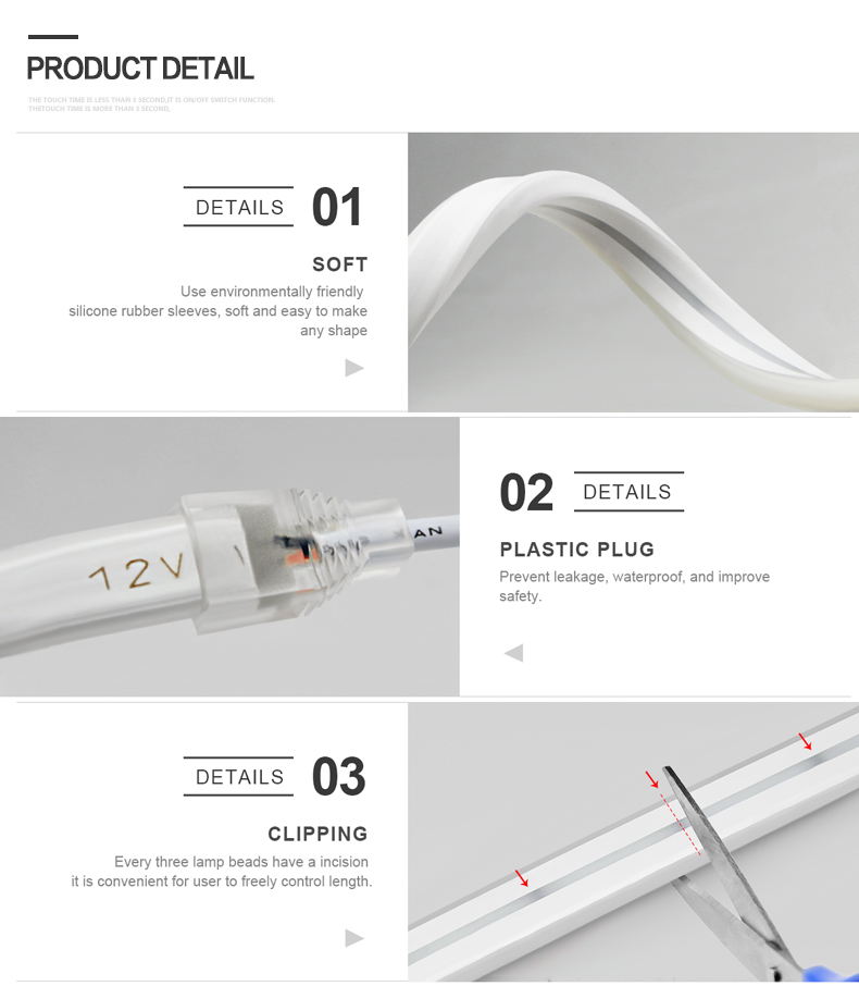 Plugue da ue 220v/eua plug 110v cozinha lâmpada fita 1- 5m à prova d' água led faixa de luz do armário para armário guarda-roupa iluminação de casa backlight