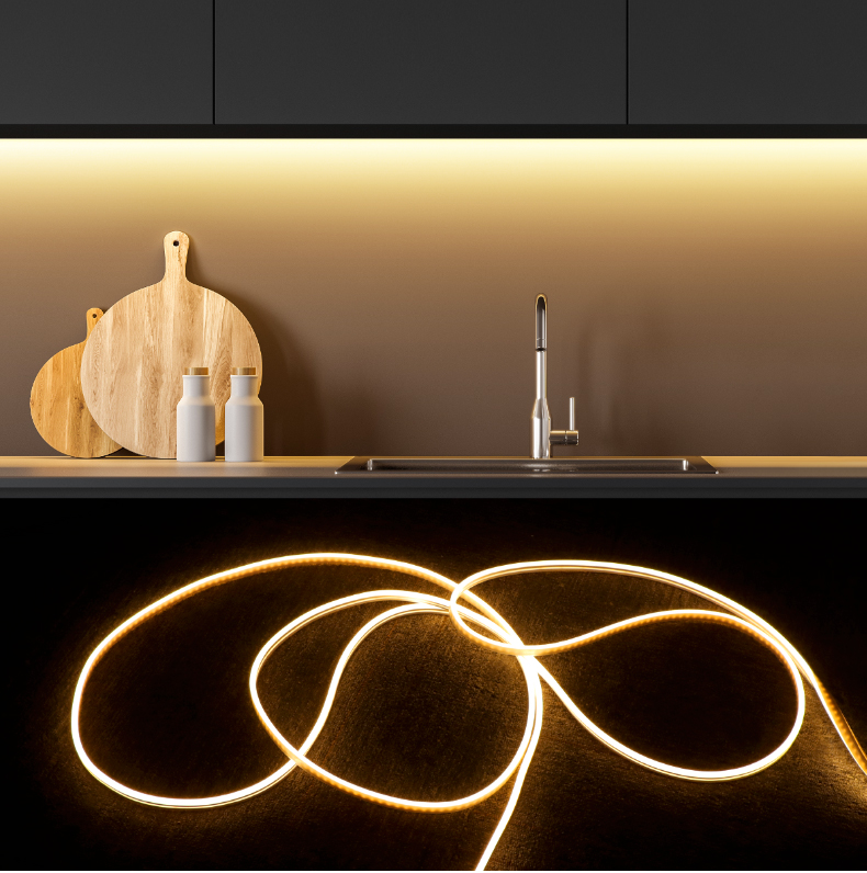 Plugue da ue 220v/eua plug 110v cozinha lâmpada fita 1- 5m à prova d' água led faixa de luz do armário para armário guarda-roupa iluminação de casa backlight